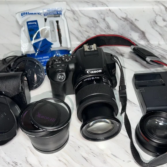 Canon Black Digital Camera with Accessories